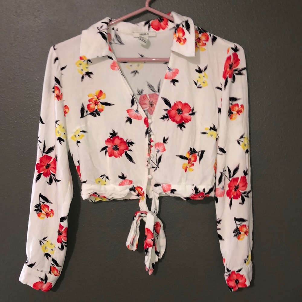F21 Tropical Button Up